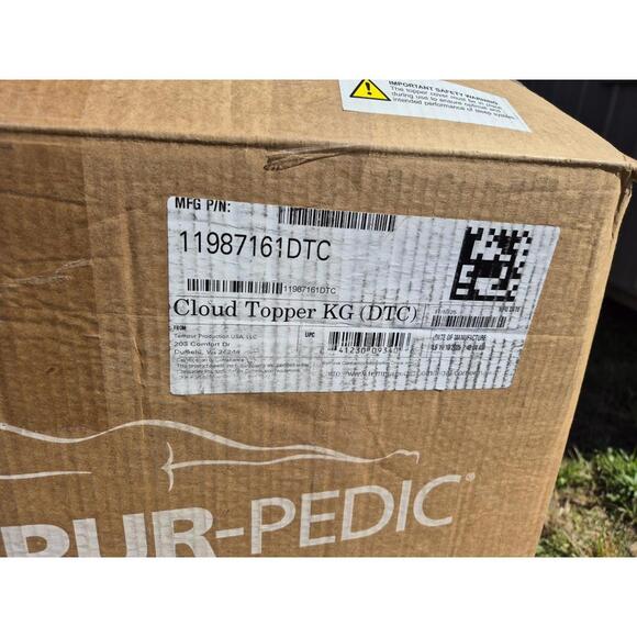 TEMPUR-PEDIC TEMPUR-Cloud 2 in. King Mattress Topper White - See Pics - Open Box - Picture 2 of 8